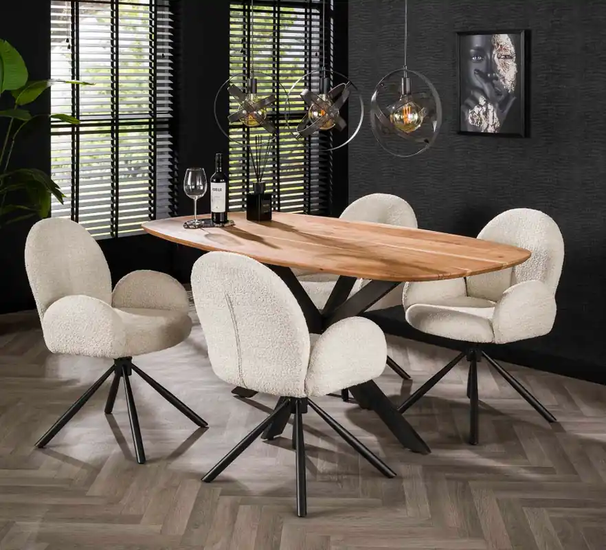 Angebot Esstisch SVENDBORG oval 180 cm Akazie natur