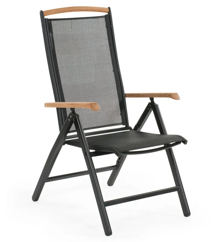 Neue Kollektion Gartenstuhl verstellbar Hochlehner Andy schwarz