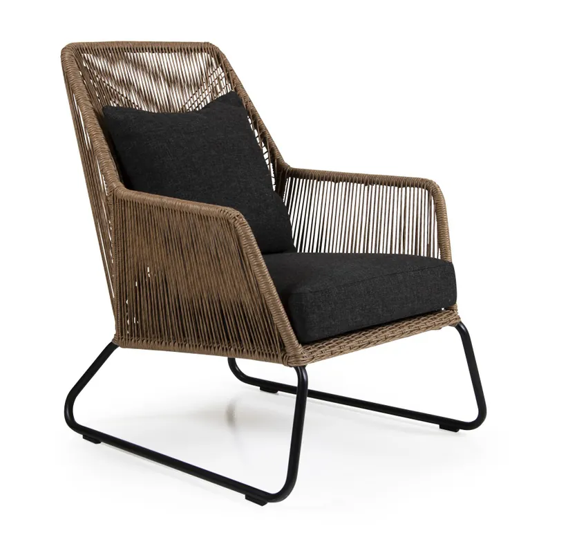 Lounge Gartensessel MIDWAY Kunstrattan braun incl.Kissen Highlight