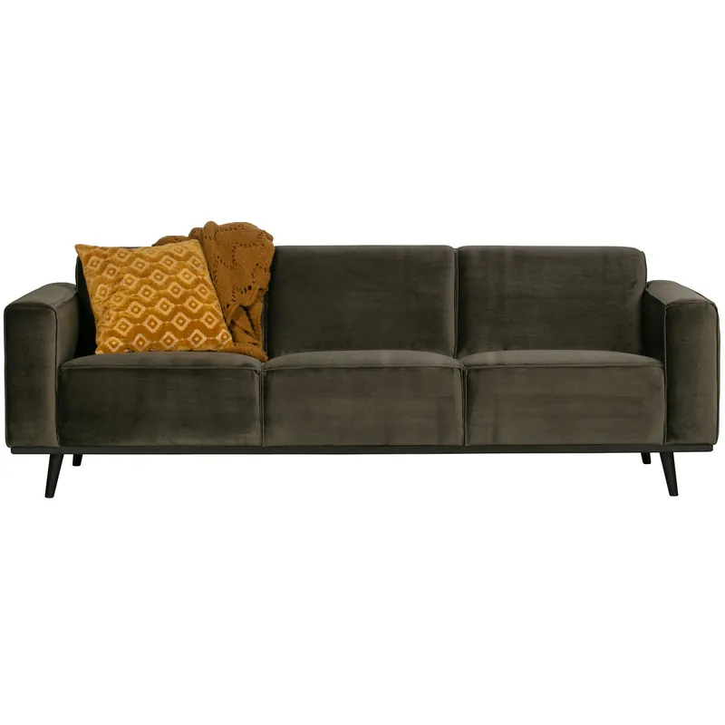 3 Sitzer Sofa STATEMENT Samt warmgrün Begrenztes Angebot