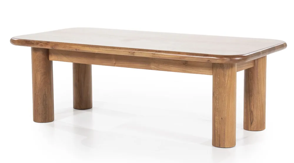 Günstig Couchtisch Julian 120 x 60 cm Akazie Massivholz natur braun