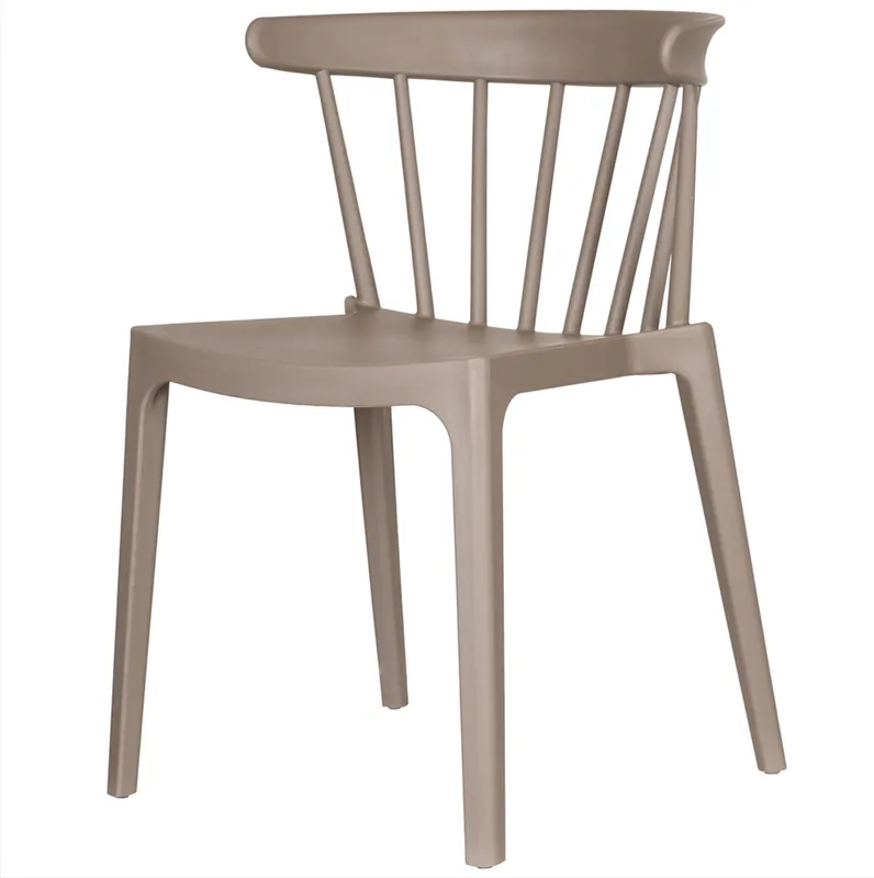 Aktuell 2er Set Gartentstuhl Bliss taupe stapelbar Kunststoff