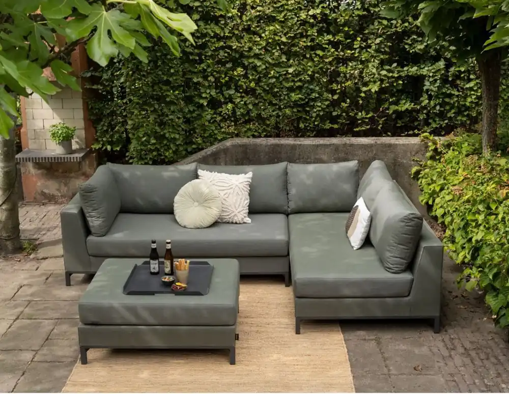 Super-Preis Gartenmöbel Lounge Sofa CAPRI grün Ecksofa
