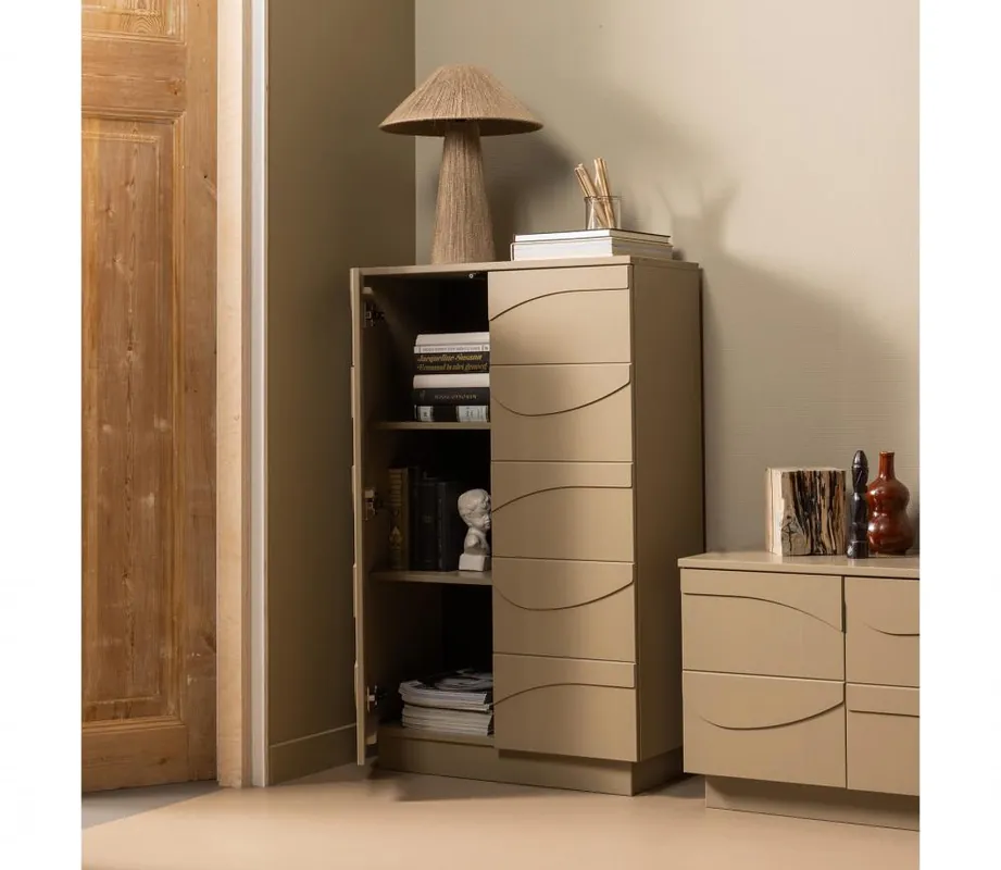 Neu Im Sortiment Schrank Highboard TEO Kiefer massiv mud