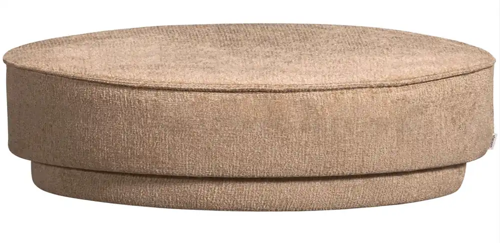Pouf PEARL XL Ø 80 cm Hocker Sitzhocker butter melange Expressversand