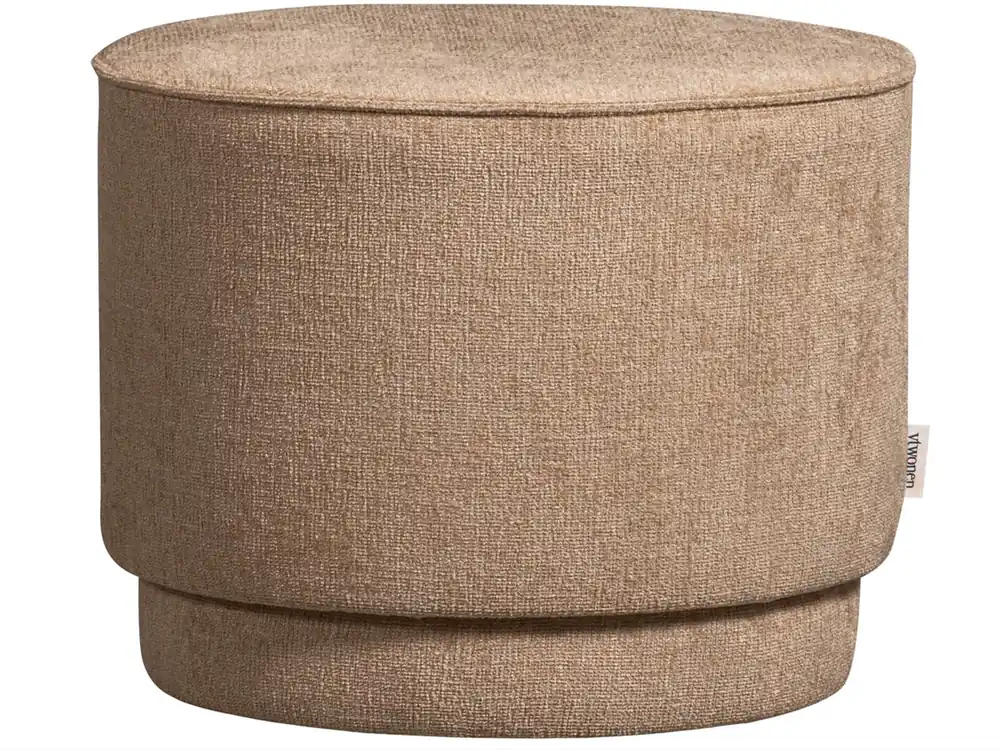 Expressversand Pouf PEARL XL Ø 40 cm Hocker Sitzhocker butter melange