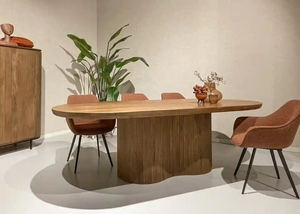 Preis Gesenkt Esstisch MARSEILLE 250 cm oval Mango Holz natur hellbraun