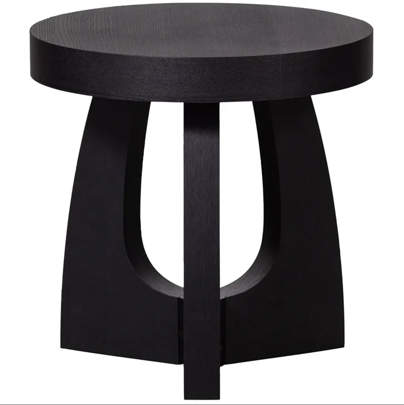 Markenware woood Beistelltisch TALA rund Ø 45 cm schwarz