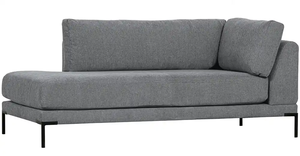 Nur Heute vtwonen Lounge Element Couple links Webstoff denim Melange Couch Sofa