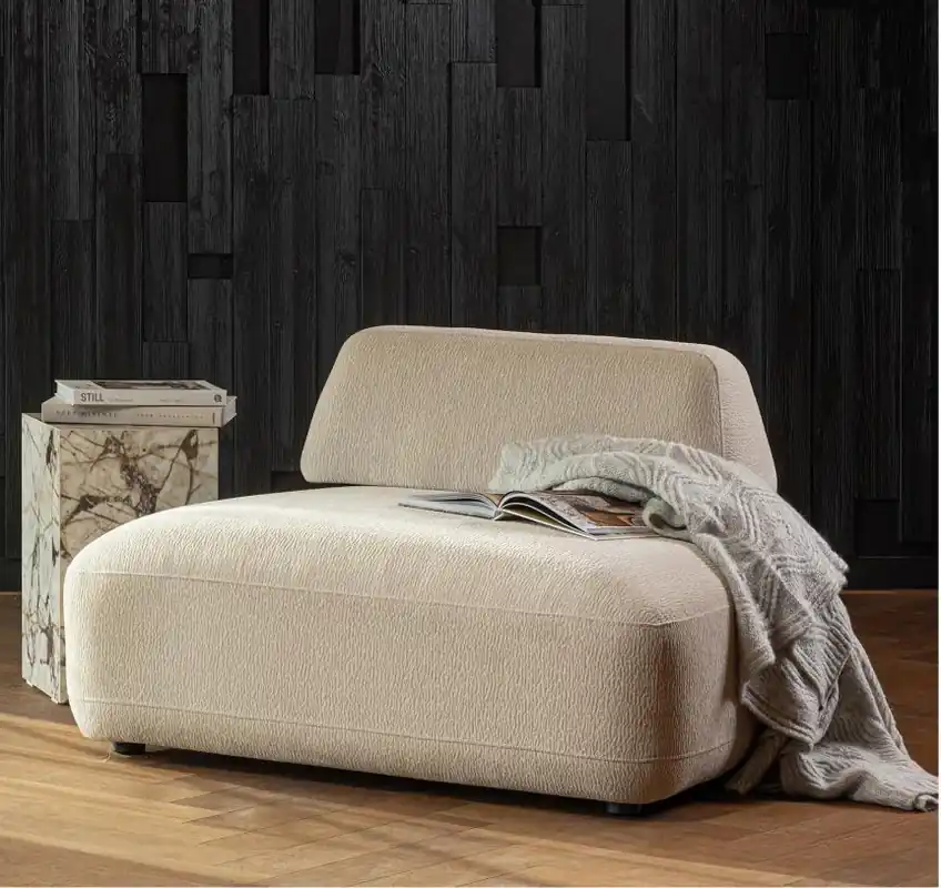 Schneller Versand Lounge Sessel STERCK beweglicher Rückenlehne sand