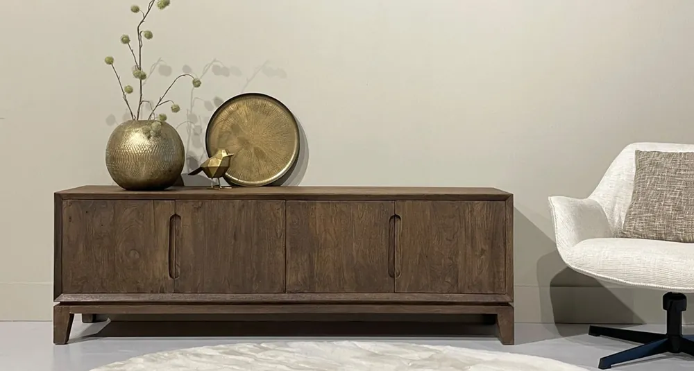TV Möbel Lowboard Cortez 170 cm Mango Massivholz braun Neuheit