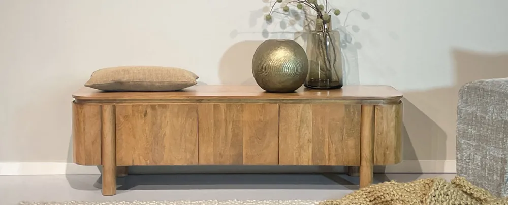 Neu Im Sortiment TV Möbel Lowboard Salono 170 cm Mango Massivholz braun