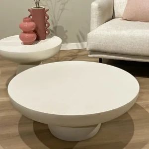 Angebot Couchtisch LUNE rund Ø 80 cm Beton beige MDF