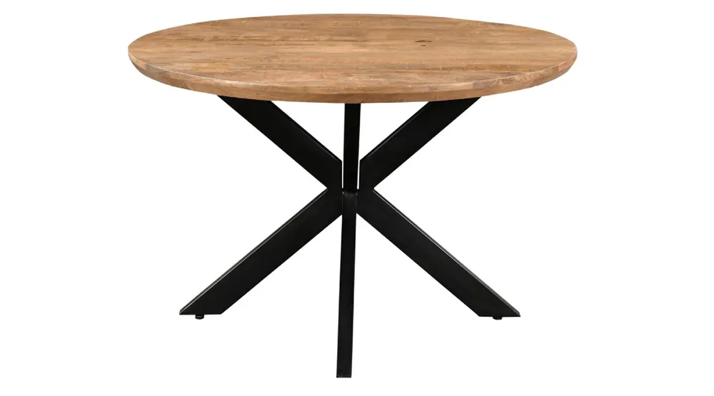 Esstisch LEON rund Ø 150 cm Mangoholz Metall Sonderangebot