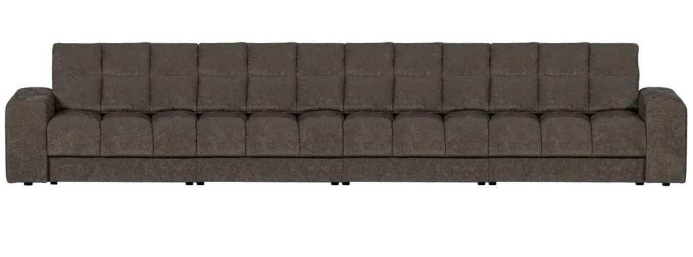 Highlight woood 4 Sitzer Sofa SECOND DATE Webstoff vintage warmgrün