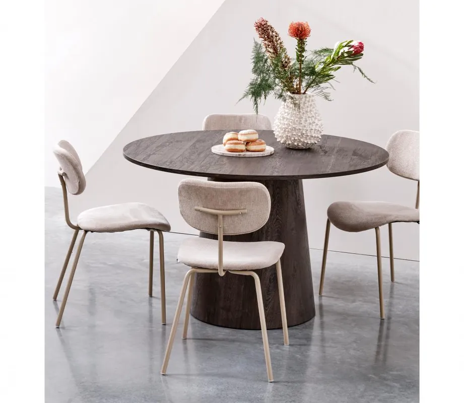 Esstisch MAAN rund Ø 120 cm MDF dunkelbraun Markenware