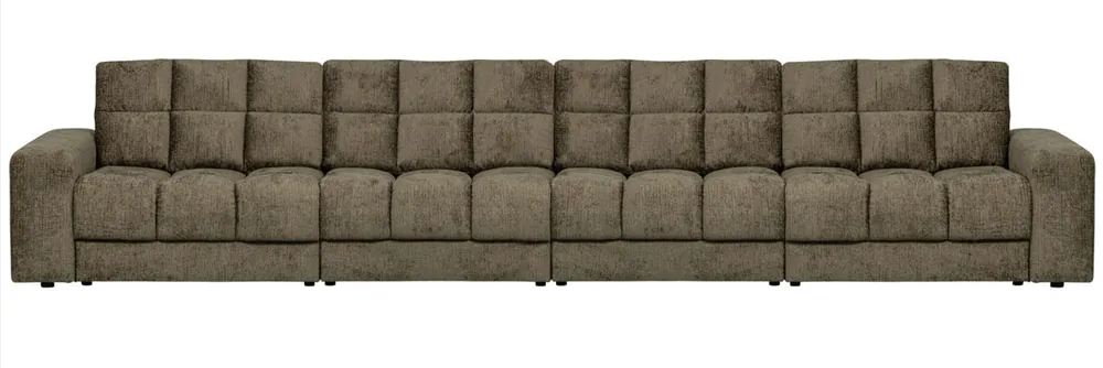 Aktuell woood 4 Sitzer Sofa SECOND DATE Struktur Samt bonsai