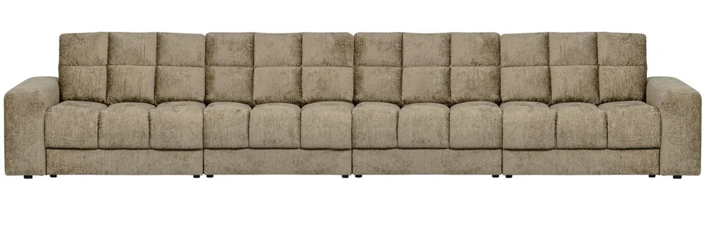 Top-Angebot woood 4 Sitzer Sofa SECOND DATE Struktur Samt wheatfield