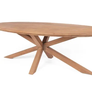 Sichere Zahlung Esstisch Xono oval Teakholz natur 180 x 100 cm
