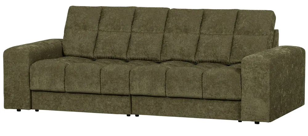Nur Heute woood 2 Sitzer Sofa SECOND DATE Webstoff vintage grün