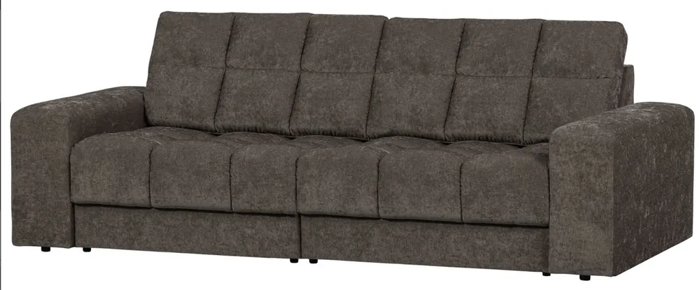 Top-Angebot woood 2 Sitzer Sofa SECOND DATE Webstoff vintage warmgrau