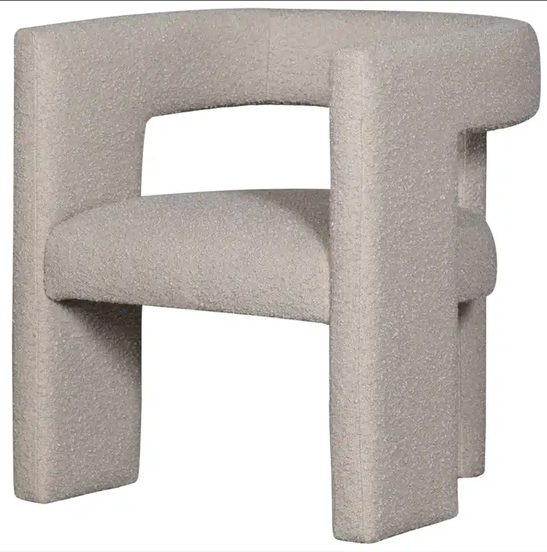 Sessel TIWA Stoff Bouclé beige Jetzt Kaufen