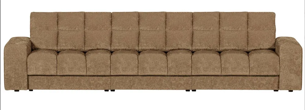 Top-Preis woood 3 Sitzer Sofa SECOND DATE Webstoff vintage sand