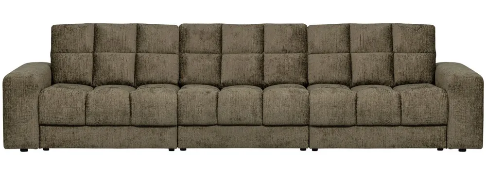 Top-Angebot woood 3 Sitzer Sofa SECOND DATE Struktur Samt bonsai