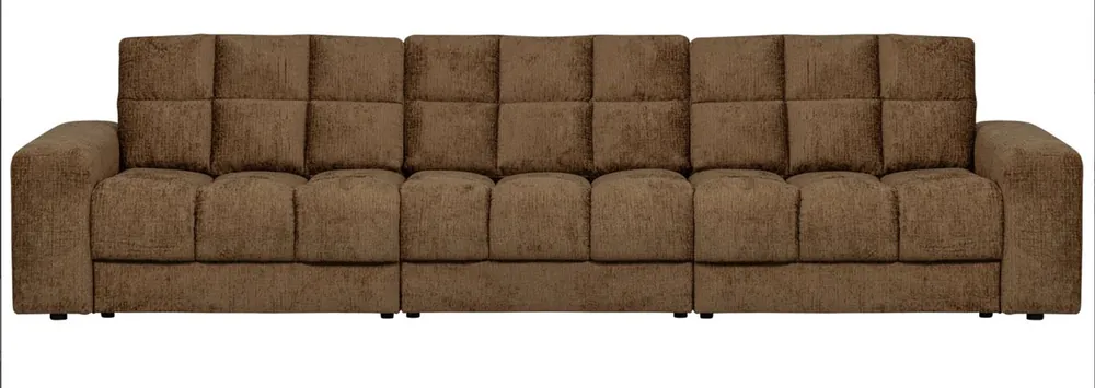 woood 3 Sitzer Sofa SECOND DATE Struktur Samt messingfarben Ausverkauf