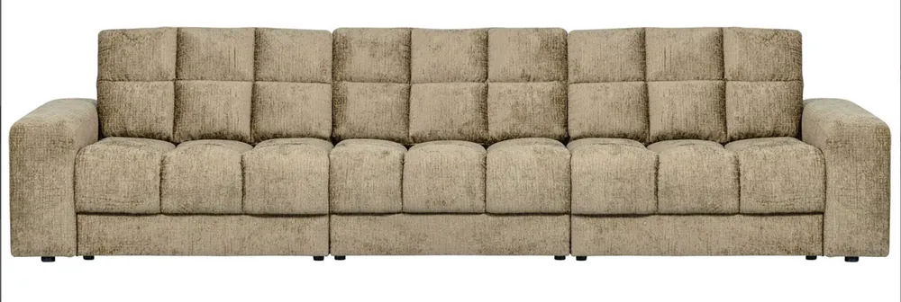 Angebot woood 3 Sitzer Sofa SECOND DATE Struktur Samt wheatfield