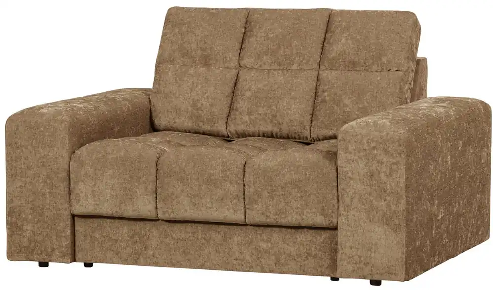 Neue Ware woood Loveseat Sessel SECOND DATE Webstoff vintage sand Loungesessel