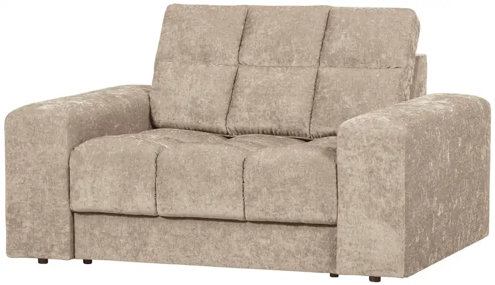 Knallerangebot woood Loveseat Sessel SECOND DATE Webstoff vintage nougat Loungesessel