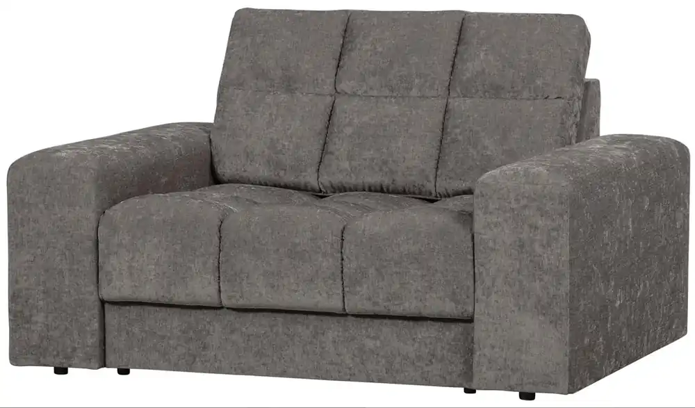 Geprüft woood Loveseat Sessel SECOND DATE Webstoff vintage mouse Loungesessel