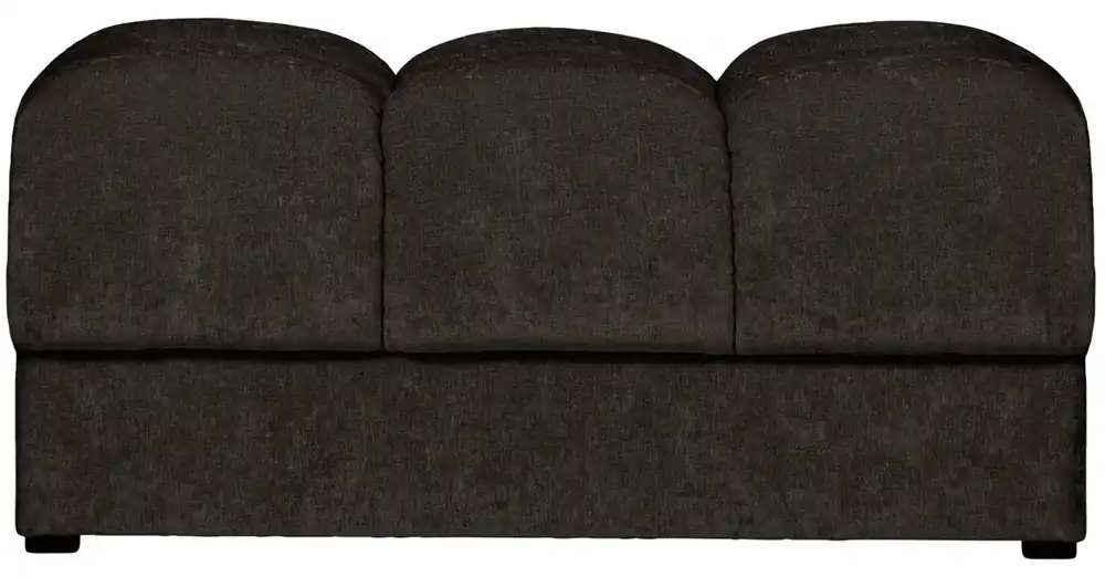 woood Sitzhocker SECOND DATE Webstoff vintage anthrazit Hocker Pouf Expressversand