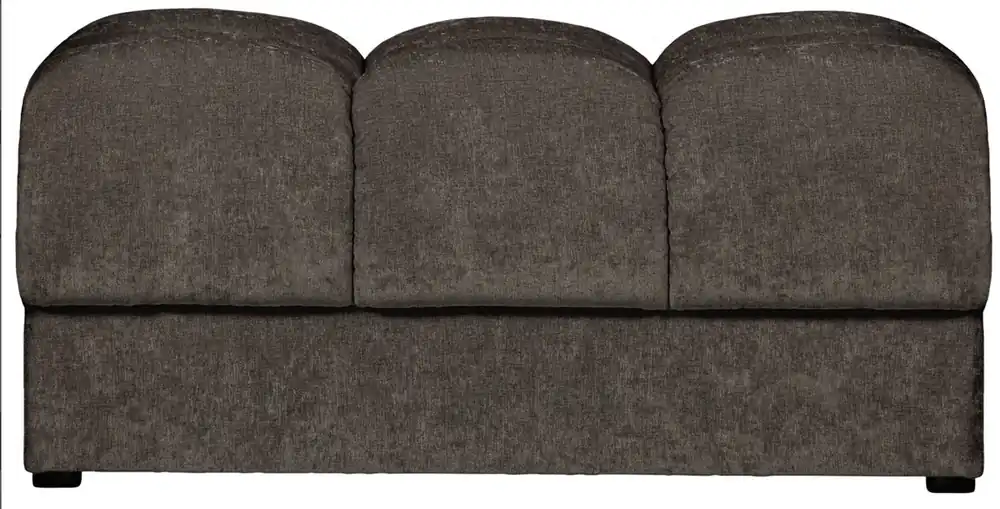 woood Sitzhocker SECOND DATE Webstoff vintage warmgrau Hocker Pouf Preisreduziert