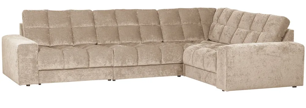 woood Ecksofa SECOND DATE vintage nougat Chaiselongue rechts Billig