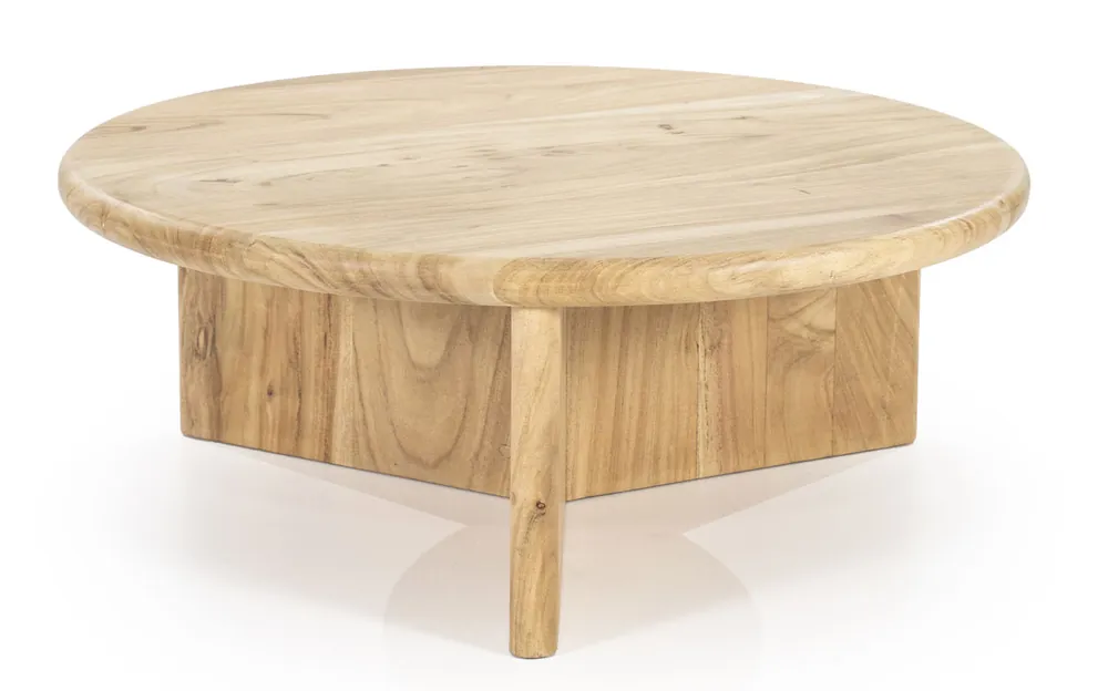 Couchtisch Leoti rund Ø 80 cm Akazie natur Jetzt Kaufen