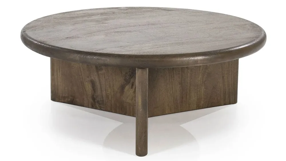 Top-Seller Couchtisch Leoti rund Ø 80 cm Akazie Holz braun
