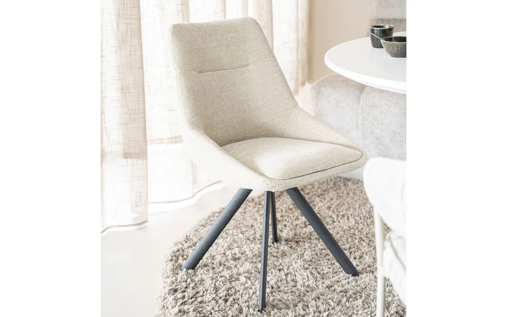 Günstig 2er Set Esszimmerstuhl Bliss beige drehbar Drehstuhl
