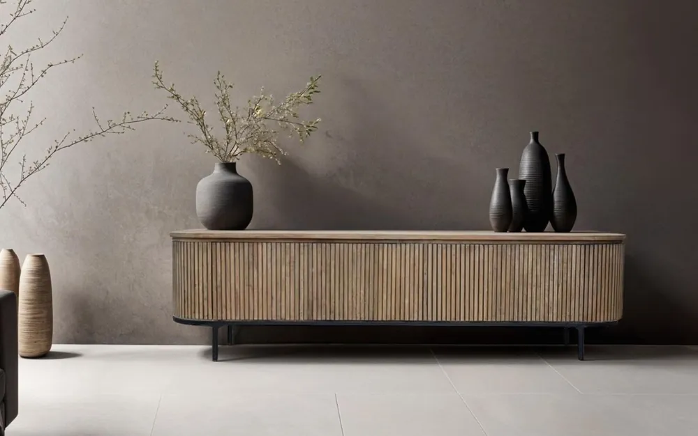 Markenprodukt Lowboard TV Möbel LAUSANNE 210 cm Teakholz