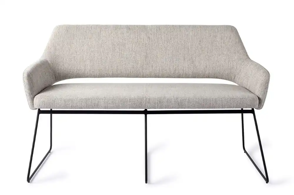Esszimmerbank YANAI 140 cm – Modern & mit Lehne - hellgrau Schneller Versand