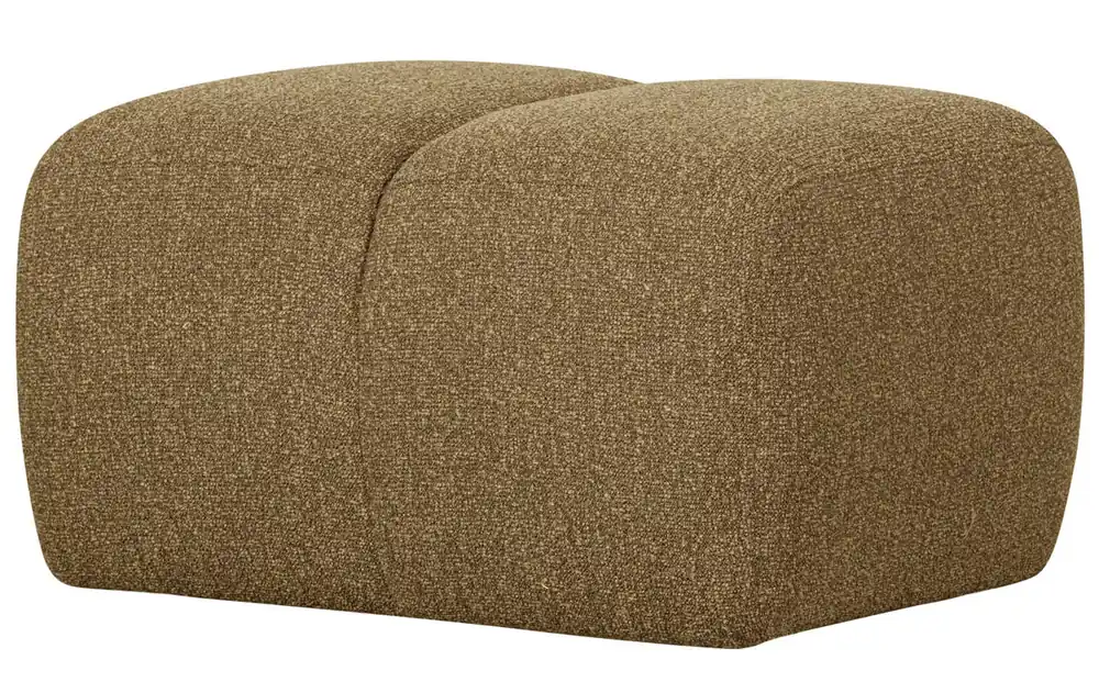 woood Pouf MOJO 80 x 60 cm Hocker Sitzhocker gelb braun melange Nur Heute