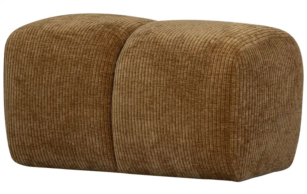 Begrenztes Angebot woood Pouf MOJO 80 x 60 cm Hocker Sitzhocker gerippt honiggelb