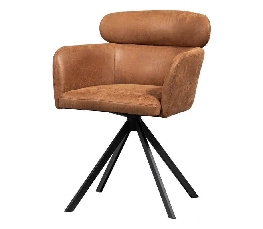 Esszimmerstuhl FENNE drehbar Drestuhl cognac Highlight