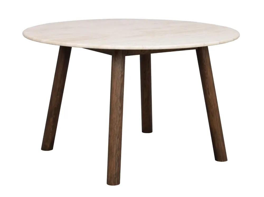 Mega-Angebot Esstisch BALMORE rund 125 cm Tischplatte Travertin aus Italien