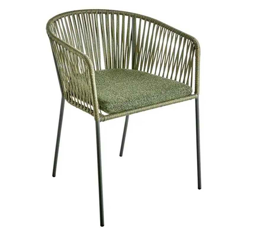Expressversand Gartensessel Gartenstuhl PATTIO grün incl. Sitzkissen stapelbar
