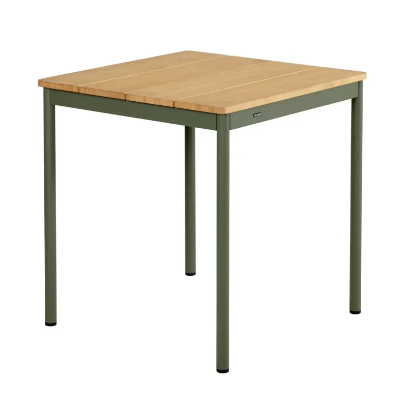 Schnäppchen Bistro Gartentisch 69 x 69 cm Balkontisch grün Aluminium Bambuss