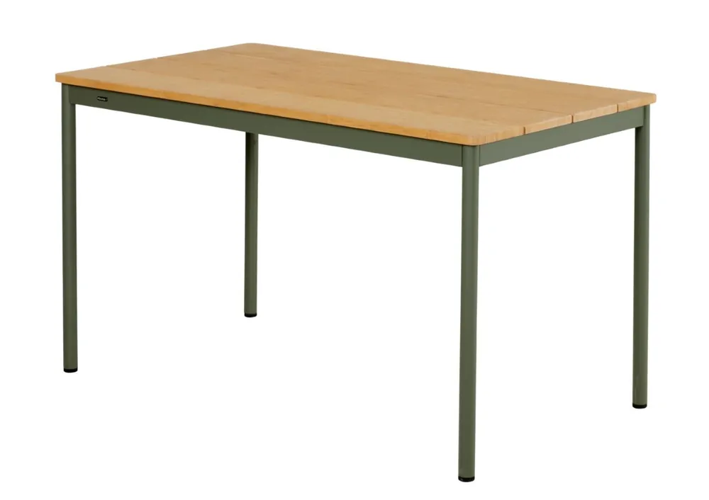 Neu Im Sortiment Gartentisch 125 x 70 cm Balkontisch grün Aluminium Bambuss