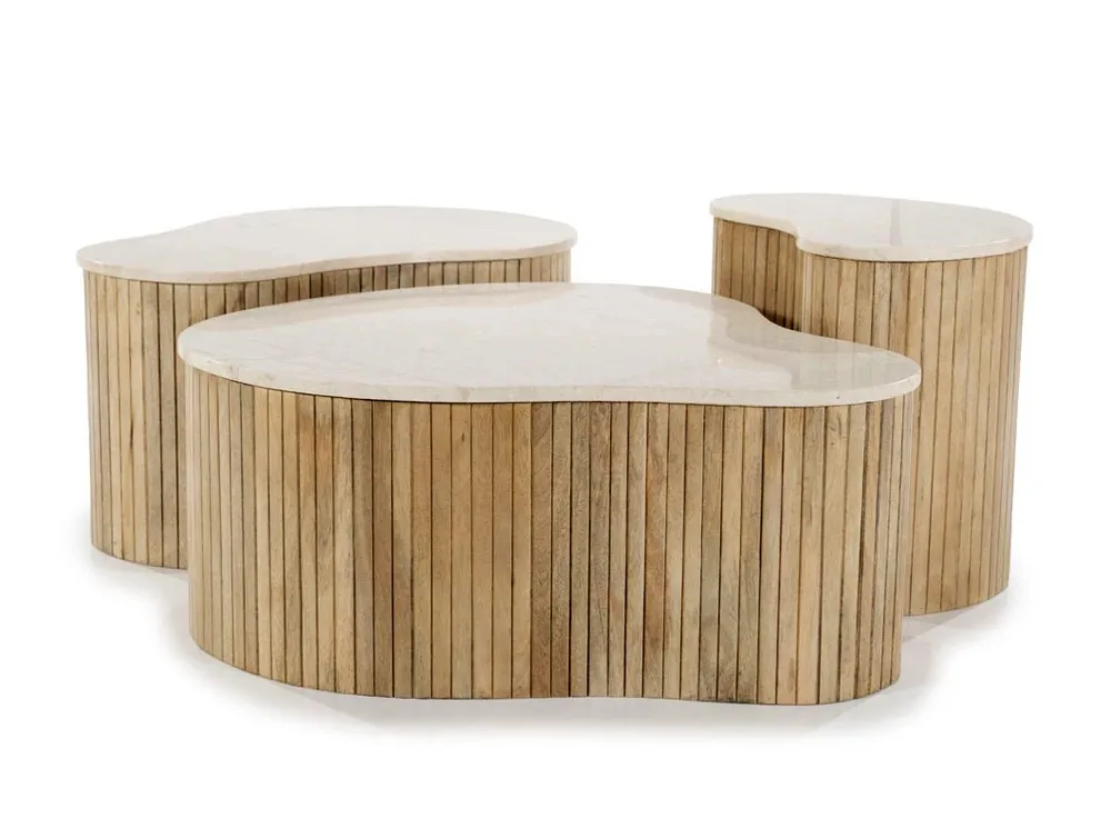 Angebot Couchtisch MIRA 50 cm Marmor Naturstein organisch