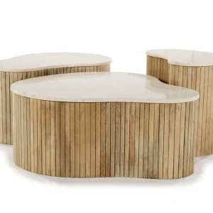 Ausverkauf Couchtisch MIRA 70 cm Marmor Naturstein organisch
